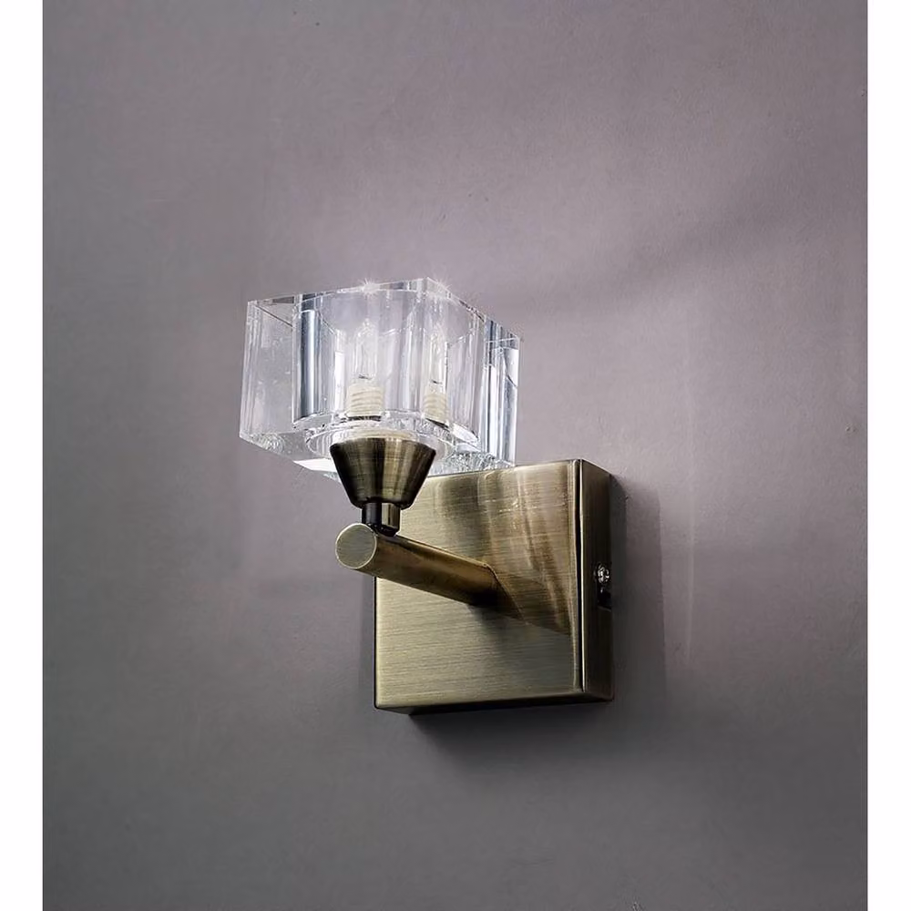 Netlighting Cuadrax Wall 1 Light G9 Modern Wall Lamp in Antique Brass and Bronze – 2