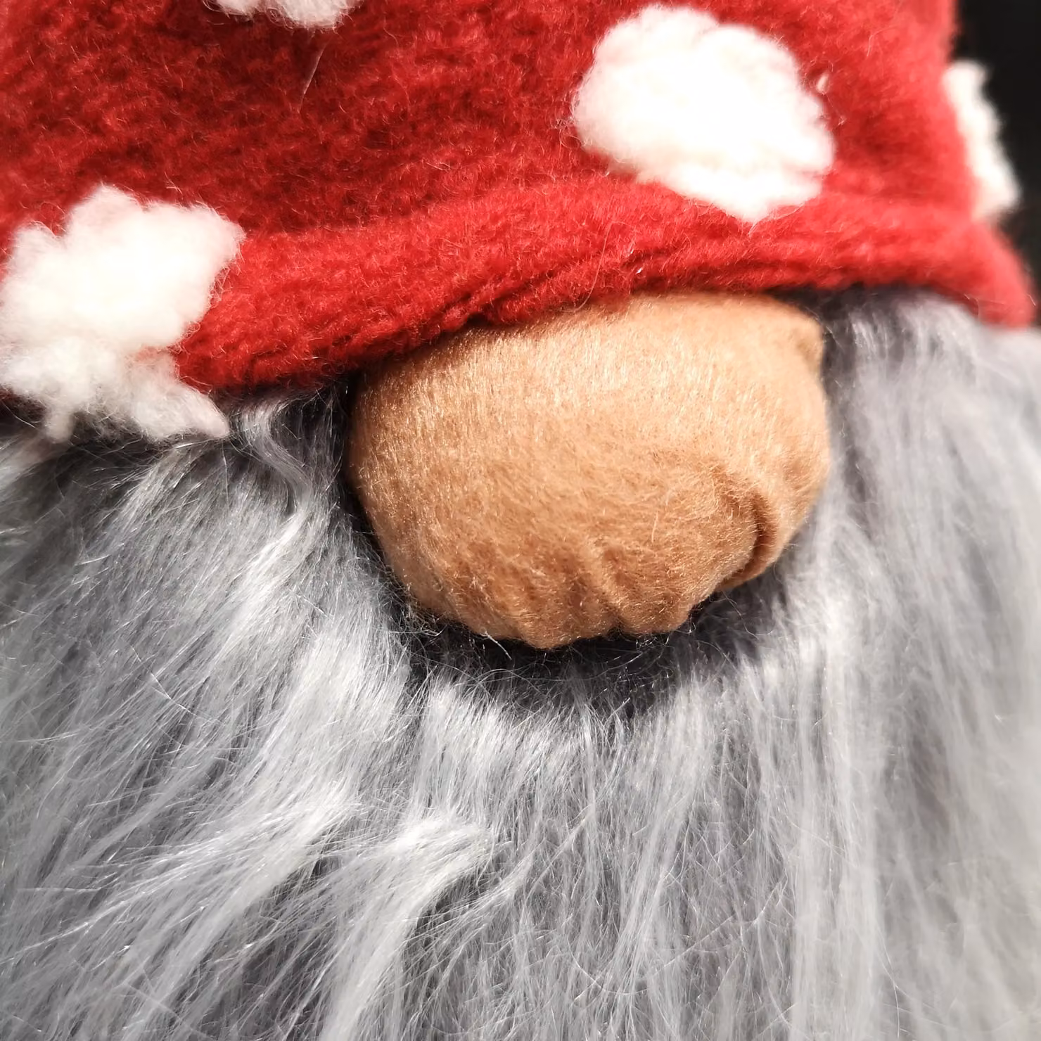 Samuel Alexander 32cm Festive Christmas Bearded Gonk in Red, Grey and White with Polka Dot Hat – 2