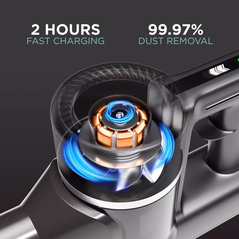 DMD Collective PowerPulse 3X Cordless Bagless Vacuum Cleaner with HEPA Filter, 550W, 45Kpa, Black – 4