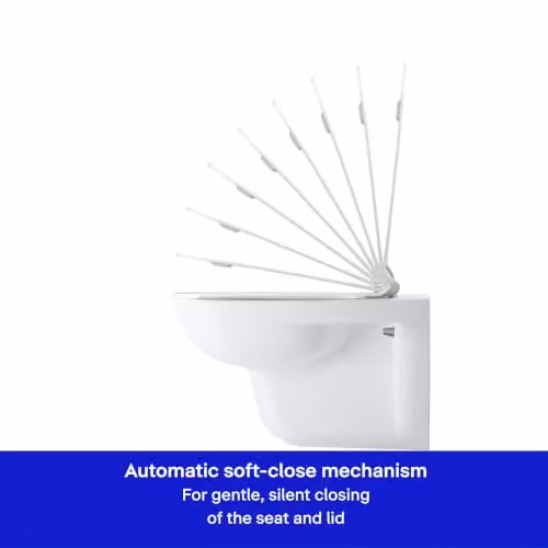 Duravit D-Code Compact Soft Close Toilet Seat in White with Urea Thermoset Lid and Stainless Steel Hinges – 2