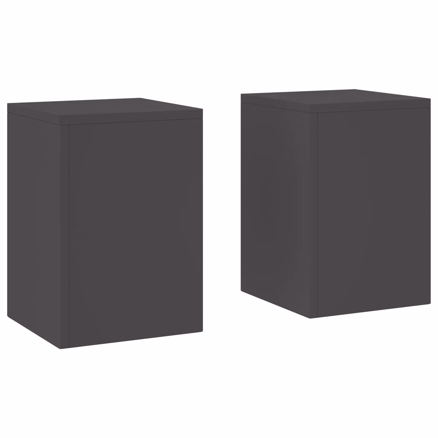 Berkfield Home Outdoor Pillar Plant Stand Set of 2, Black Steel, W/D/H: 24 x 24 x 35 cm – 2