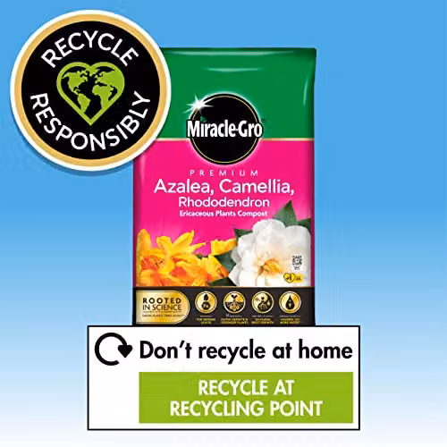 Miracle-Gro Premium Ericaceous Compost for Azaleas, Camellias and Rhododendrons, 40 l – 4