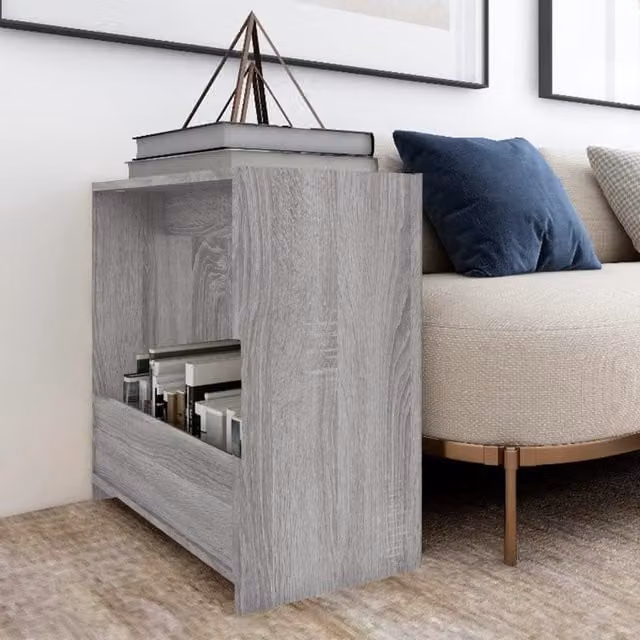 Berkfield Home Sonoma Side Table in Grey, W/D/H: 50 x 26 x 50 cm – 1