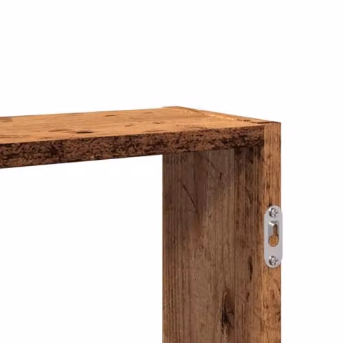vidaXL Wall Shelf in Old Wood Brown, W/D/H: 99 x 15 x 60 cm – 2