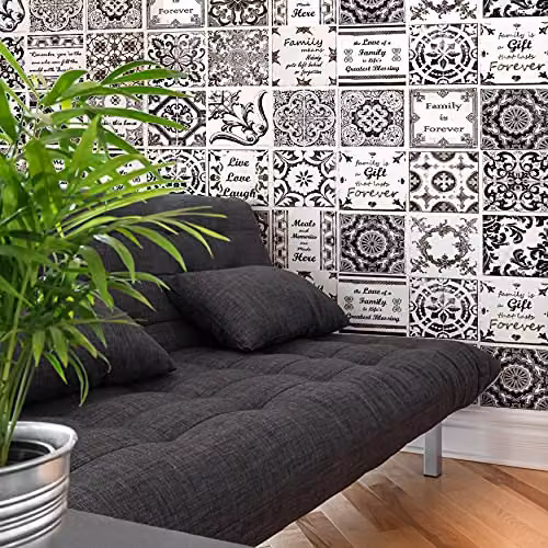 Walplus Retro Brown Tile Wall Stickers, 12 pcs, W/H: 20 x 20 cm – 1