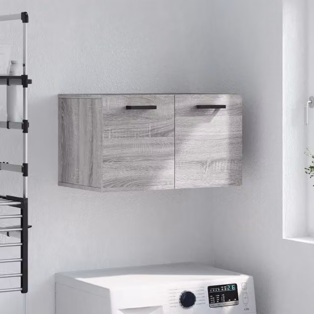 Berkfield Home Wall Mounted Cabinet in Grey, W/D/H: 60 x 36.5 x 35 cm – 1