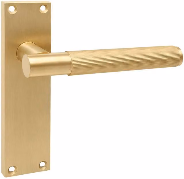 Golden Grace Victorian T-Bar Door Handles in Brushed Gold Metal, 1 Pair