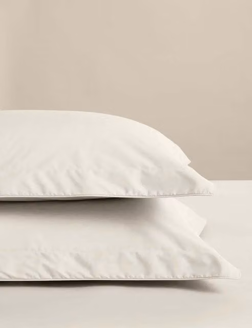 M&S 2 Pack Egyptian Cotton Oxford Pillowcases in Beige