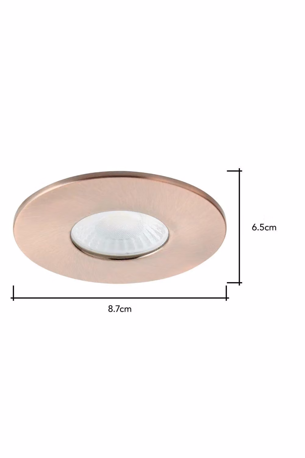 BHS Lighting Nate Circular Recessed Fire Rated Spotlight in Copper – 3