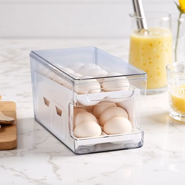 Lifeideas Stackable Scrolling Egg Holder, Transparent Plastic