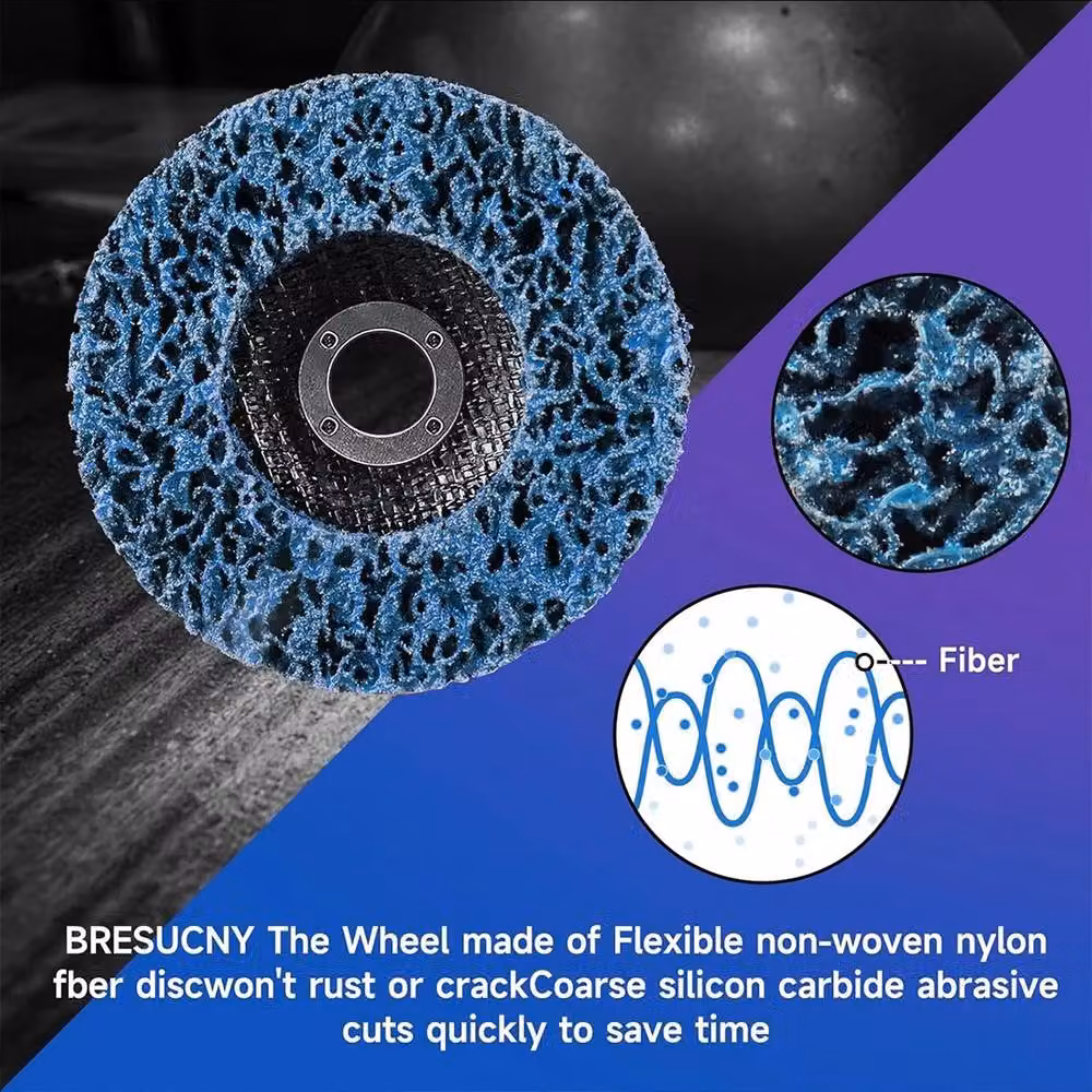 Ventryn 6-Piece 115mm Blue Wheel Discs for Angle Grinder for Paint and Rust Removal – 4