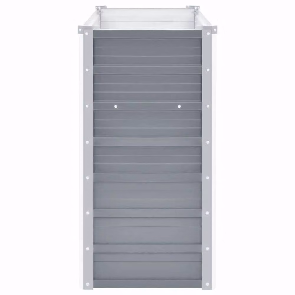 Berkfield Home Garden Galvanised Steel Raised Bed in Grey, W/D/H: 160 x 40 x 77 cm – 3