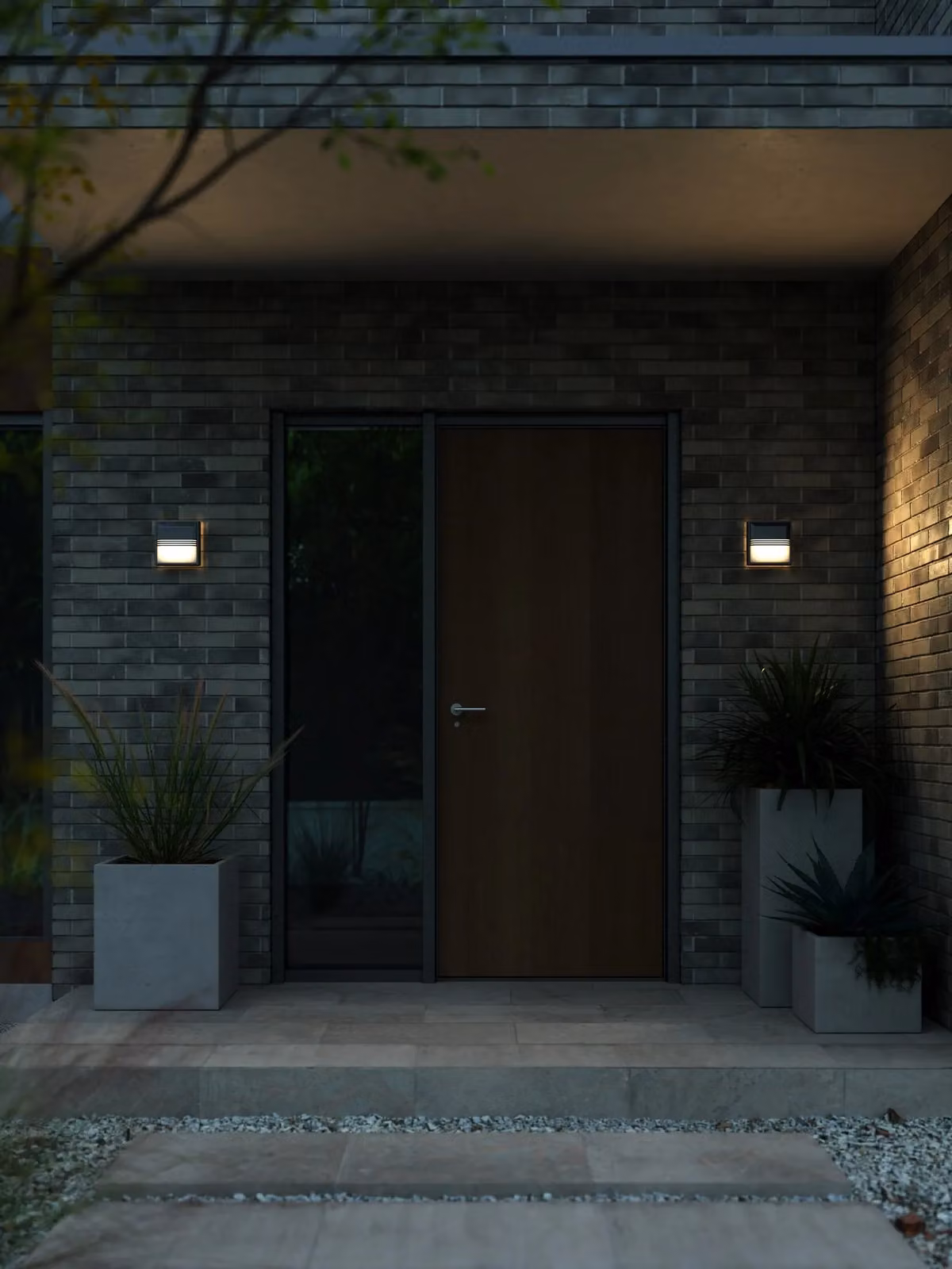 Nordlux Oliver LED Outdoor Wall Light, Black Plastic, IP65, Warm White 2700k – 3