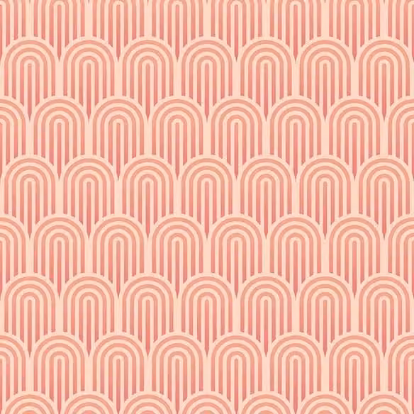 Hoopla Walls Retro Arch Matt Wallpaper in Light Pink