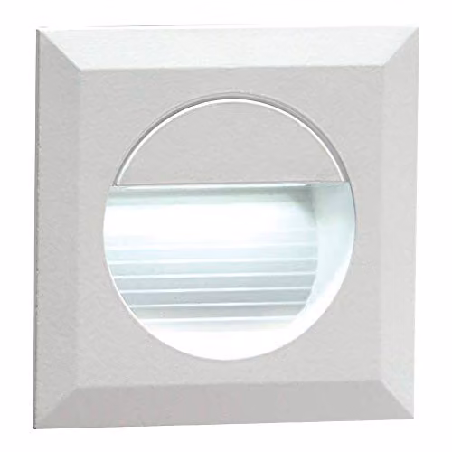 Netlighting Square Recessed LED Stair and Wall Light, White, IP54 Rated