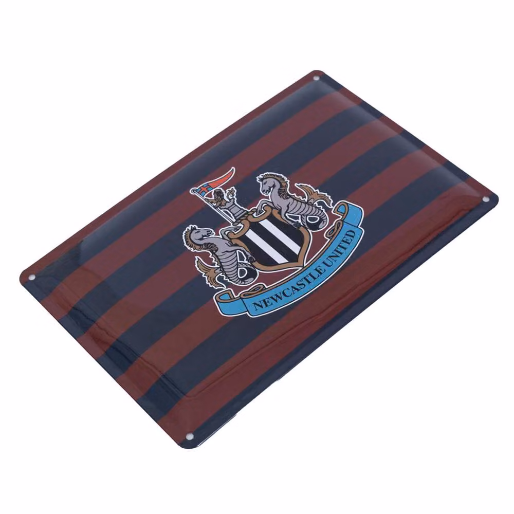 Newcastle United FC Retro Metal Wall Sign in Maroon and Multicolour, W/H: 30 x 30 cm – 2