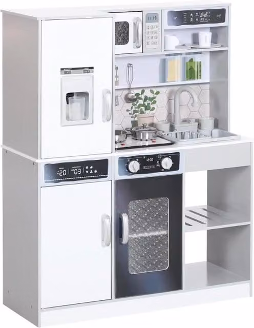 Chilli Kids Kitchen Playset with Sounds, Lights and Running Water in White
