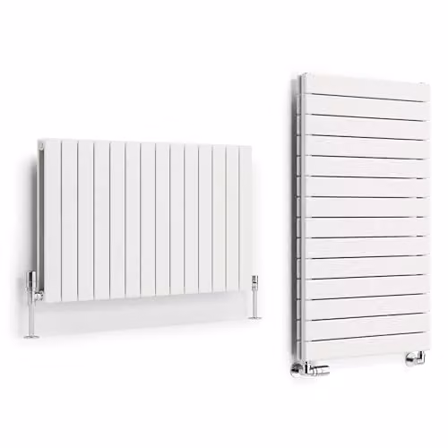 Terma White Steel Double Panel Wall Mounted Radiator W/H: 60.0 x 103.2 cm – 2