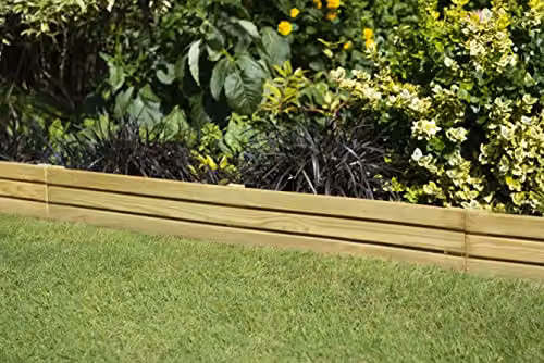 Forest Garden Slatted Wood Edging, Pack of 3, 1.2m – 1