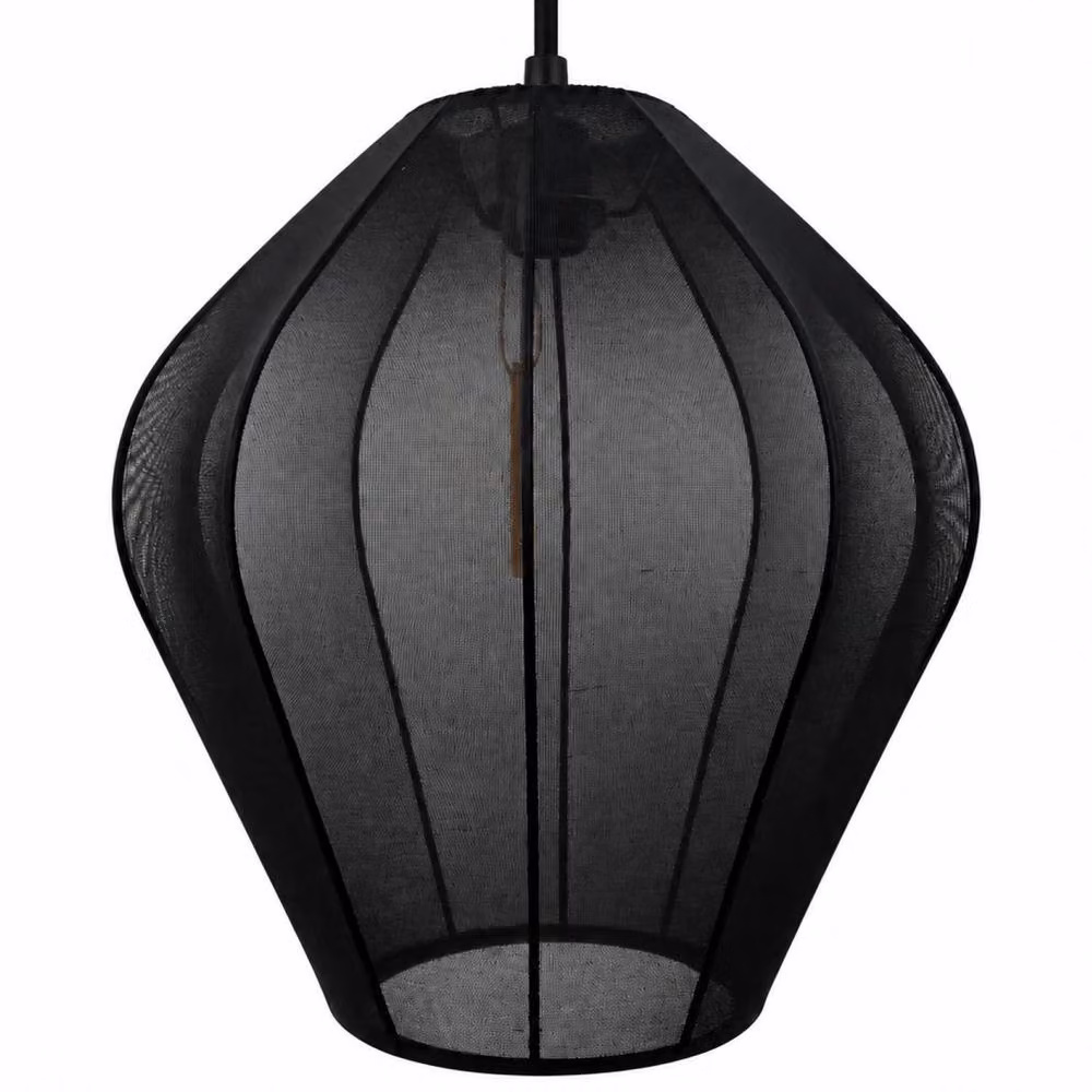 CGC Lighting Manon Black Fine Stretch Fabric Silhouette Lampshade, Diameter: 40 cm – 2