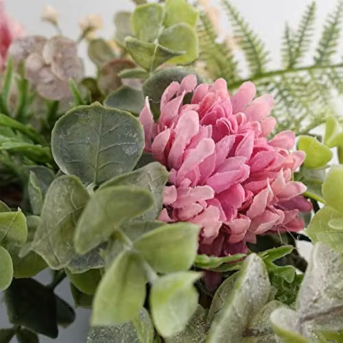 Leaf Pink Artificial Floral Wreath, Diameter: 45 cm – 4