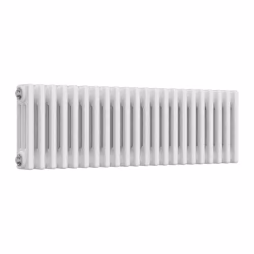 Bathroom Kingdom Colona 3 Column Traditional Steel Radiator, White, W/H: 30 x 101 cm