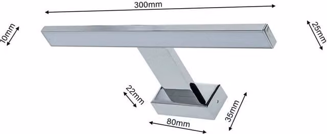 Milagro Shine Wall Lamp in Yellow with Chrome and Black Metal and Acrylic Finish, W/D/H: 30 x 12 x 12 cm