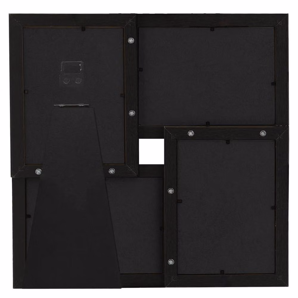 Berkfield Home Modern Black Collage Photo Frame for 4 Pictures, W/D/H: 15 x 10 x 1.5 cm – 3