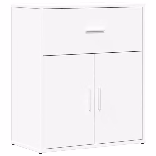 vidaXL Modern White Sideboard in Engineered Wood, W/D/H: 60 x 31 x 70 cm