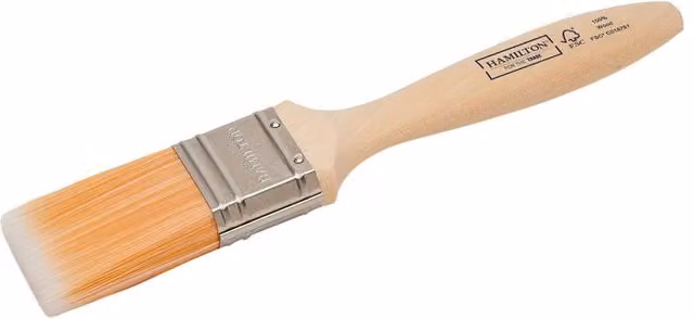Hamilton Flat Paint Brush, Beige and Multicolour, Width: 7.6 cm