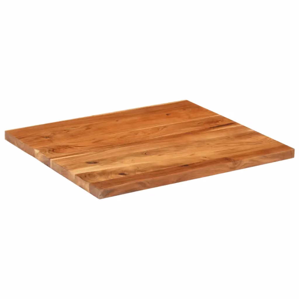 Berkfield Home Rectangular Solid Wood Acacia Table Top, Brown, W: 90 cm, D: 80 cm, H: 3.8 cm – 2