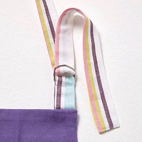 Homescapes Unisex Cotton Apron in Purple, Green, Blue or Orange – 3