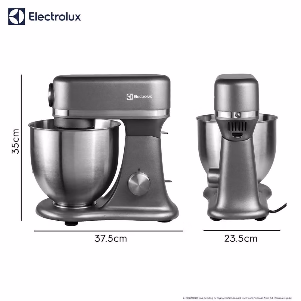 Electrolux 1600W Die-Cast Stand Mixer with 6.5L Stainless Steel Bowl, Grey – 3