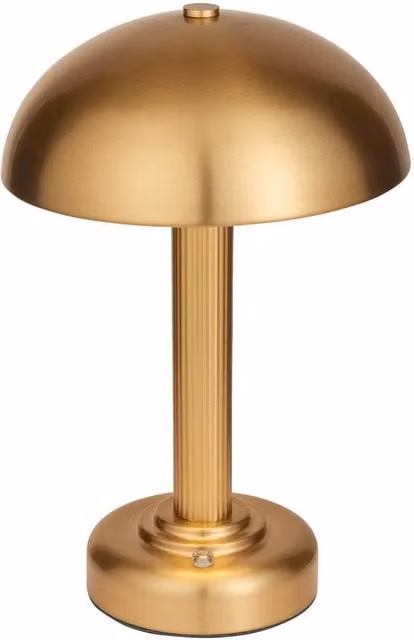 Netlighting Bridport Rechargeable Dimmable Table Lamp in Gold and Brass with Integrated Warm White LED