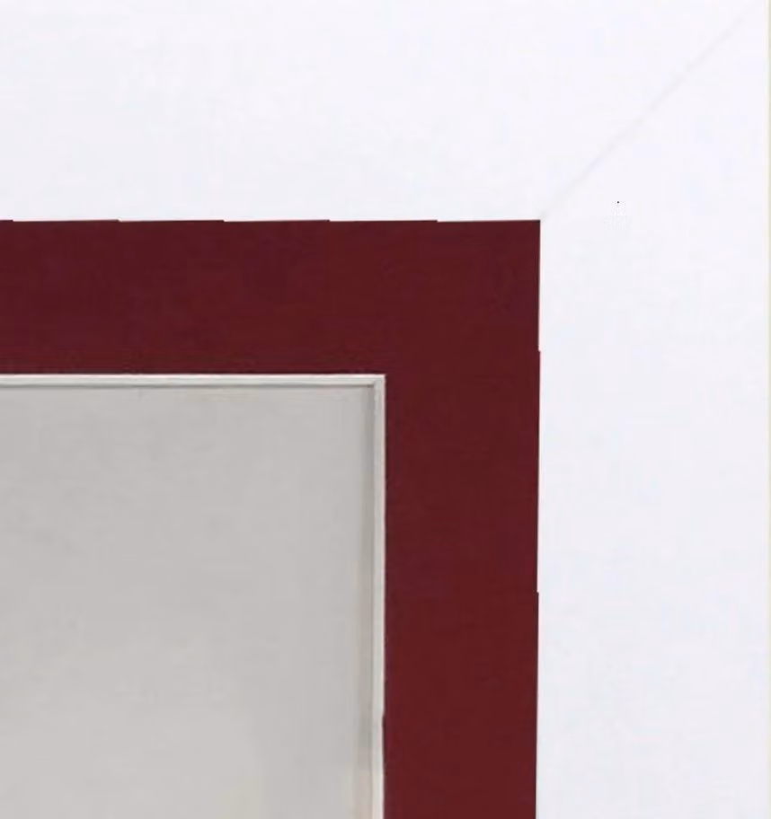 Frames & Mirrors 4U Metro White Rectangular Picture Frame with Red Mount, 45 x 30 cm – 3