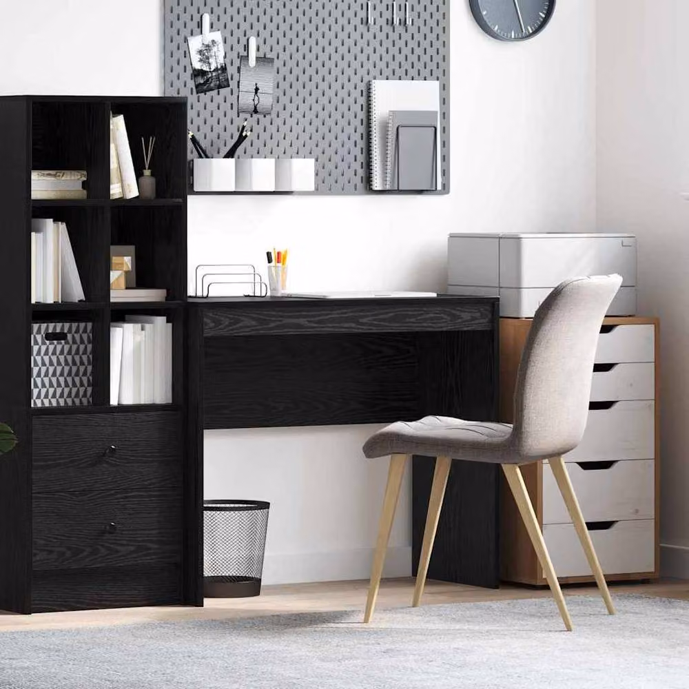 Berkfield Home Modern Writing Desk in Black Oak, W/D/H: 90 x 40 x 76 cm – 2