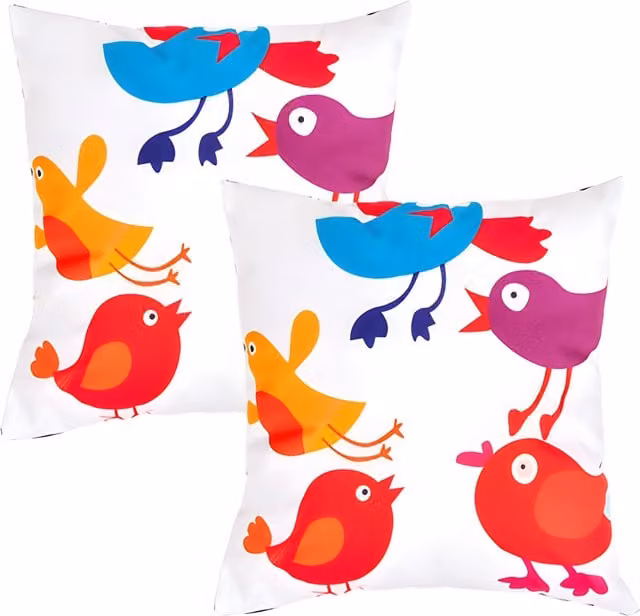 Gardenista Birdie Printed Outdoor Scatter Cushion, Multicolour, Set of 2