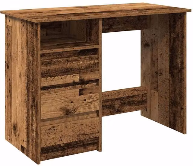 Berkfield Home Writing Desk in Brown Old Wood, W/D/H: 102 x 50 x 75 cm – 1