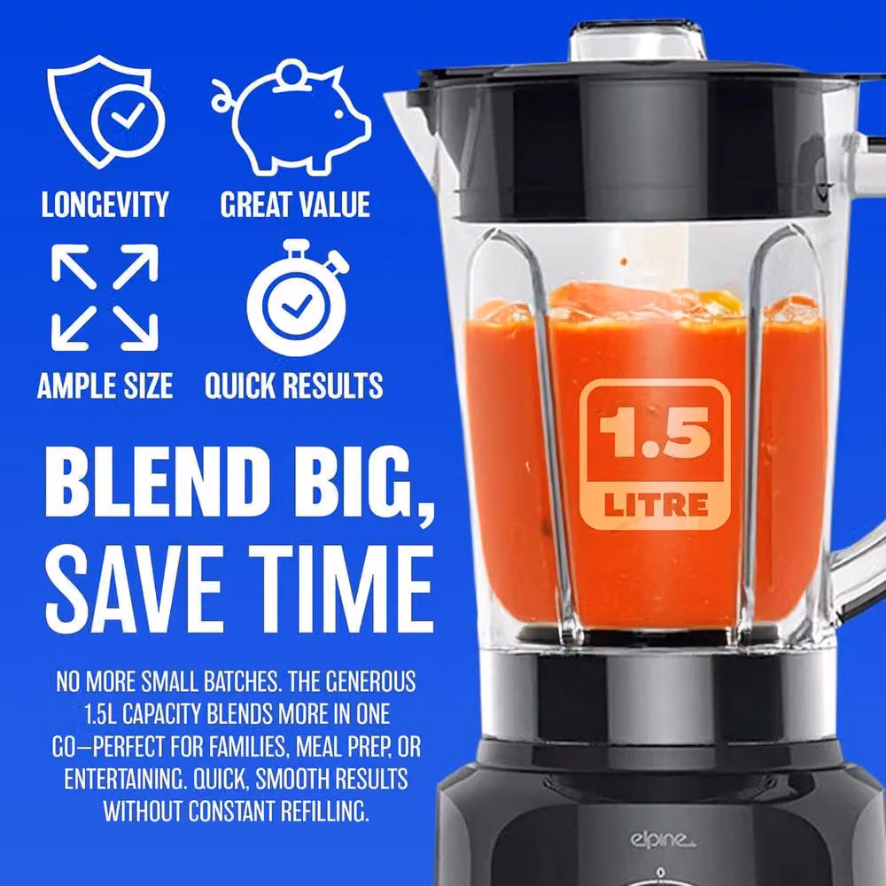BARGAINS-GALORE 2 in 1 Multi Functional Blender with Grinder Jug, 600W, 5 Speed, White – 7