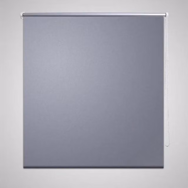 Berkfield Home Thermal Insulating Blackout Roller Blind, Grey, W: 60 cm, H: 120 cm