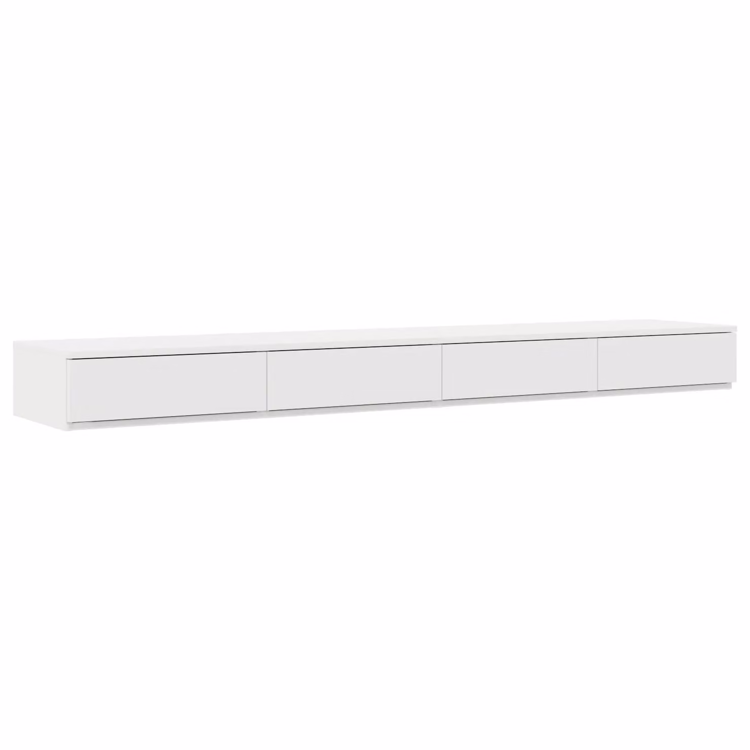 Berkfield Home White Wall Mounted Bed Drawers in MDF, W/D/H: 200 x 36.5 x 16.5 cm