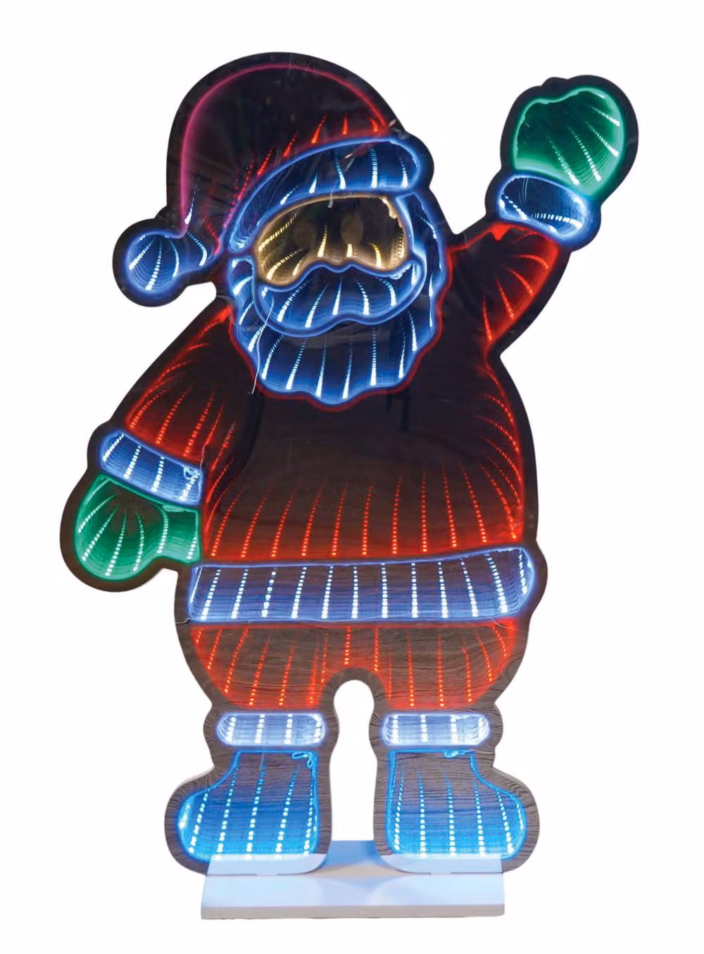 Xmas Haus Santa Infinity Light with 190 Multicolour LEDs, W: 39 cm, H: 59 cm – 3