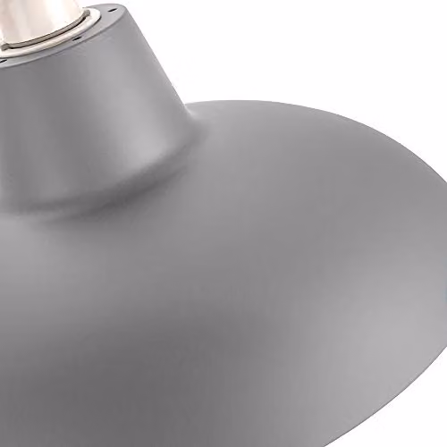 Happy Homewares Industrial Retro Matt Grey Curved Metal Dome Ceiling Pendant Light Shade, Diameter: 29 cm – 2