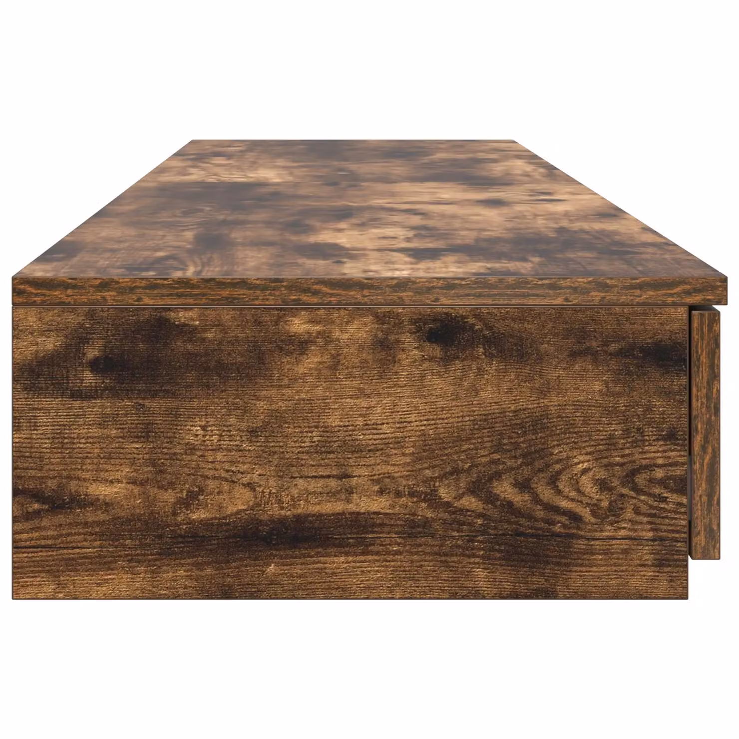 Berkfield Home Smoked Oak Solid Wood Bedside Table in Brown, W/D/H: 140 x 36.5 x 16.5 cm – 2