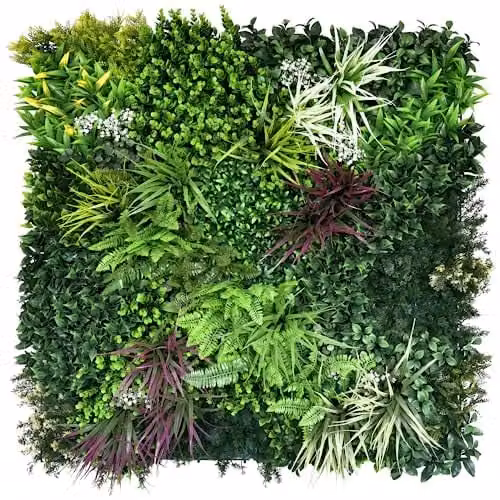 Ark Mat Wordsworth Artificial Plant Wall Panel, Green, W: 100 cm, H: 100 cm – 1