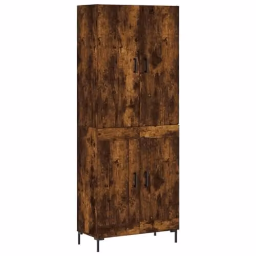 vidaXL Modern Highboard Sideboard in Smoked Oak, W/D/H: 180 x 46.4 x 69.5 cm