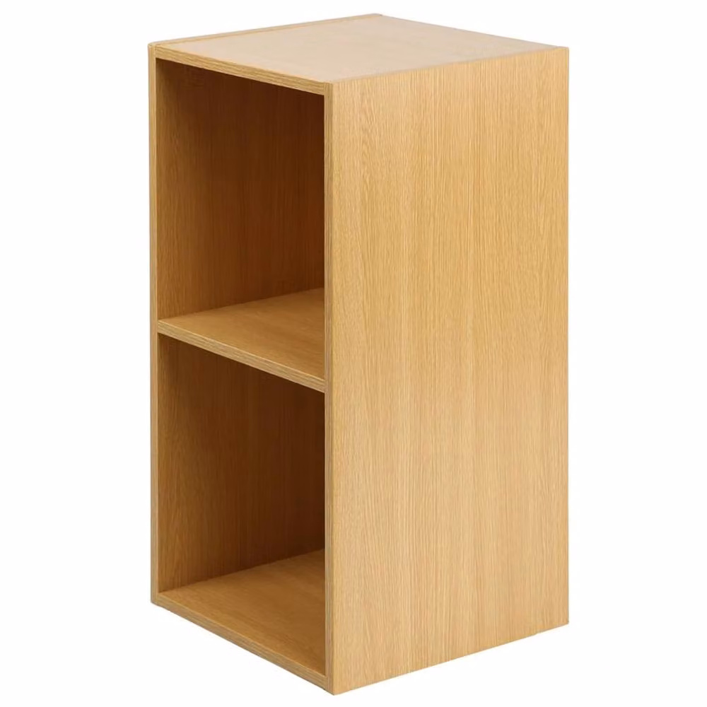 VOGREX Large Oak Vinyl LP Record Storage Cube Cabinet in Brown, W/D/H: 30.48 x 30.48 x 30.48 cm – 2