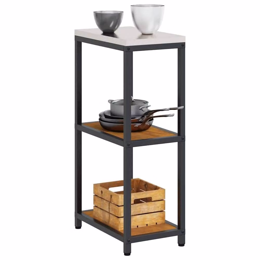 Berkfield Home Kitchen Storage Shelf in Brown Rusty Weathering Steel – 3