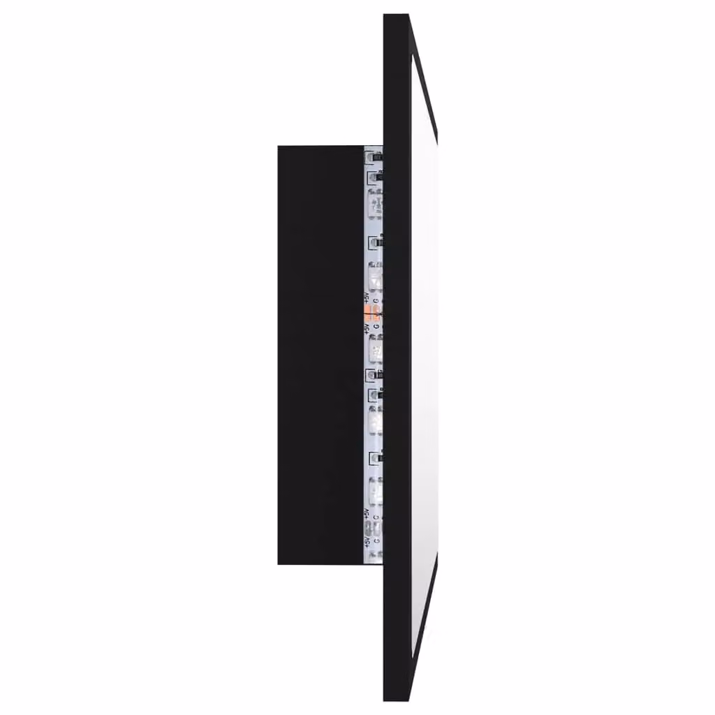 Berkfield Home LED Bathroom Wall Mirror, Black, W/D/H: 60 x 8.5 x 37 cm – 4