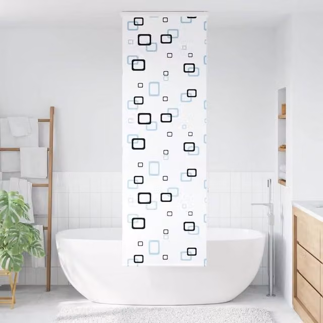 Berkfield Home Graphic Opaque Shower Roller Blind with Cassette, Multicolour, W: 80 cm, H: 240 cm